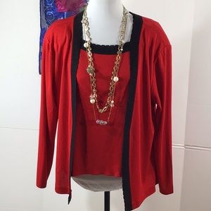 Misook 2pc jacket and tank set LP